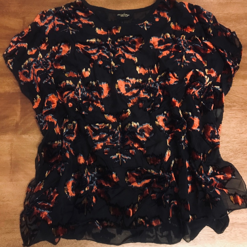 Black and Red velvet Dressy top